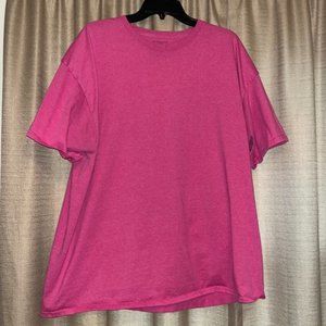 Mens 2XL Fruit of the Loom Pink Short Sleeve T-Shirt